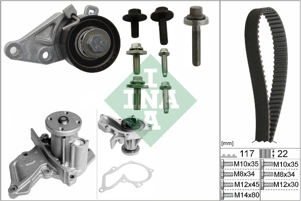 Water Pump & Timing Belt Kit  Art. 530014030