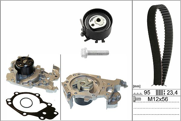 Water Pump & Timing Belt Kit  Art. 530019530