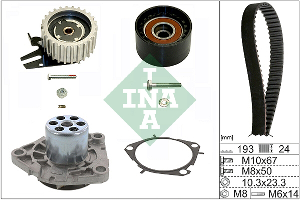 Water Pump & Timing Belt Kit  Art. 530056130