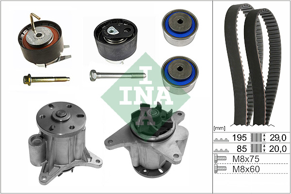 Water Pump & Timing Belt Kit  Art. 530076431