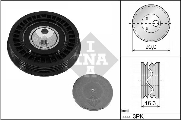 Tensioner Pulley, V-ribbed belt  Art. 531100510