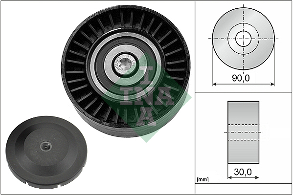 Deflection/Guide Pulley, V-ribbed belt (90)  Art. 532051410