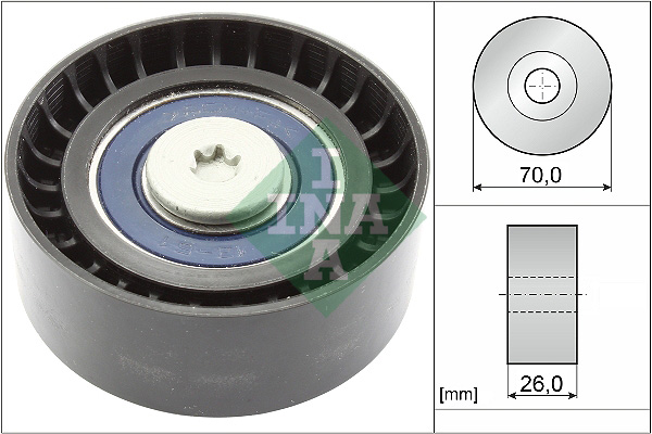 Deflection/Guide Pulley, V-ribbed belt (Gear side)  Art. 532059510