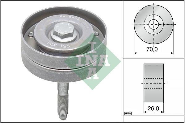 Deflection/Guide Pulley, V-ribbed belt  Art. 532059610