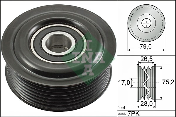 Deflection/Guide Pulley, V-ribbed belt (7803-21516)  Art. 532060910