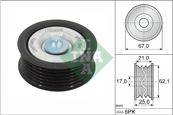 Deflection/Guide Pulley, V-ribbed belt (67)  Art. 532062910