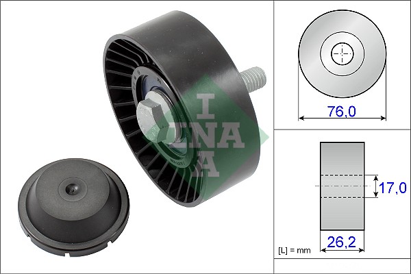 Deflection/Guide Pulley, V-ribbed belt (76)  Art. 532063210