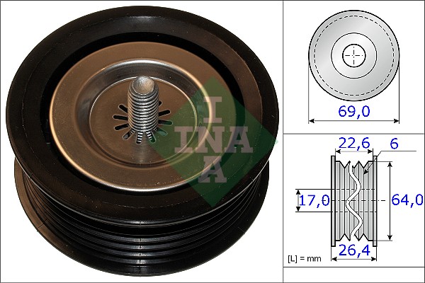 Deflection/Guide Pulley, V-ribbed belt (69)  Art. 532067110