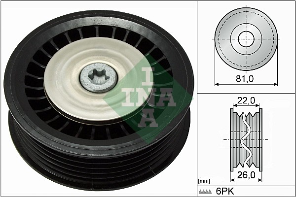 Deflection/Guide Pulley, V-ribbed belt (81)  Art. 532067810