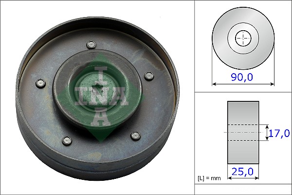 Deflection/Guide Pulley, V-ribbed belt (90)  Art. 532069410