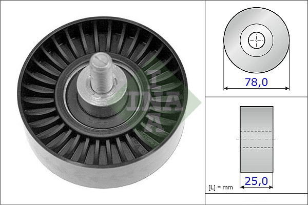 Deflection/Guide Pulley, V-ribbed belt  Art. 532070510