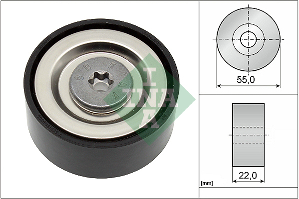 Deflection/Guide Pulley, V-ribbed belt (Pulley side)  Art. 532072010