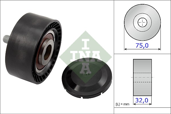 Deflection/Guide Pulley, V-ribbed belt (75)  Art. 532072210