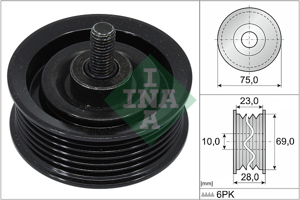 Deflection/Guide Pulley, V-ribbed belt (7803-21510)  Art. 532074410