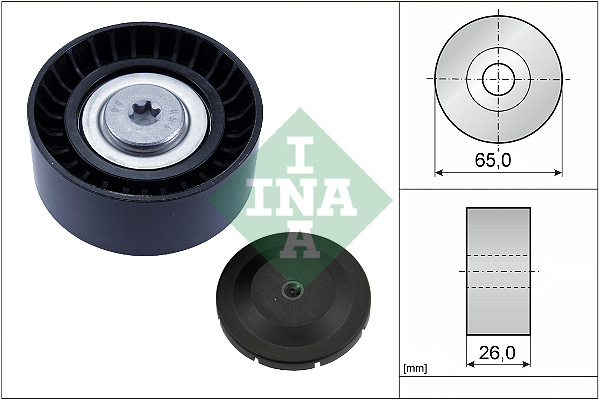 Deflection/Guide Pulley, V-ribbed belt (In front)  Art. 532074810