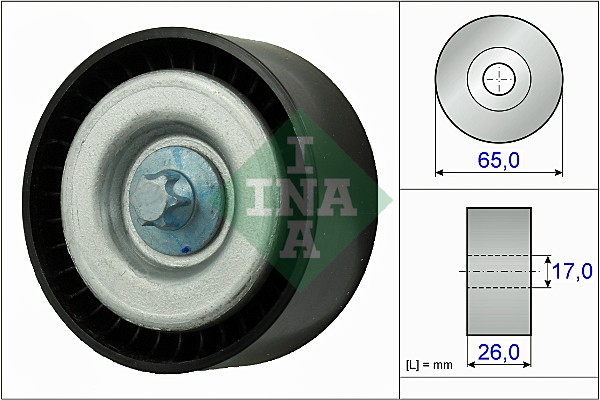 Deflection/Guide Pulley, V-ribbed belt (26)  Art. 532077710