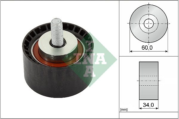 Deflection/Guide Pulley, timing belt (Pulley side)  Art. 532088810