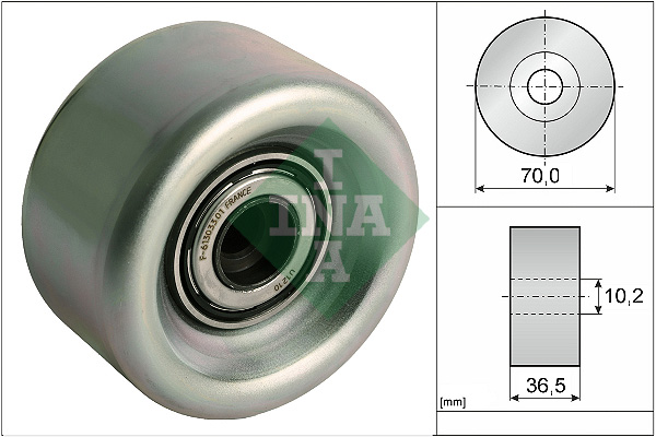 Deflection/Guide Pulley, V-ribbed belt  (Rear axle, Outer)  Art. 532091810