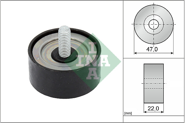 Deflection/Guide Pulley, V-ribbed belt (Front axle, left)  Art. 532100110