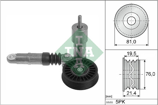 Belt Tensioner, V-ribbed belt  Art. 534001410