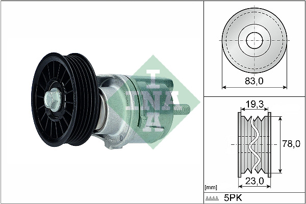 Belt Tensioner, V-ribbed belt  Art. 534018510