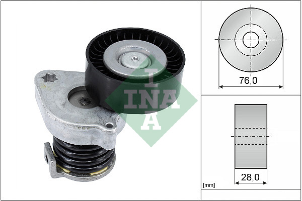 Belt Tensioner, V-ribbed belt  Art. 534037010