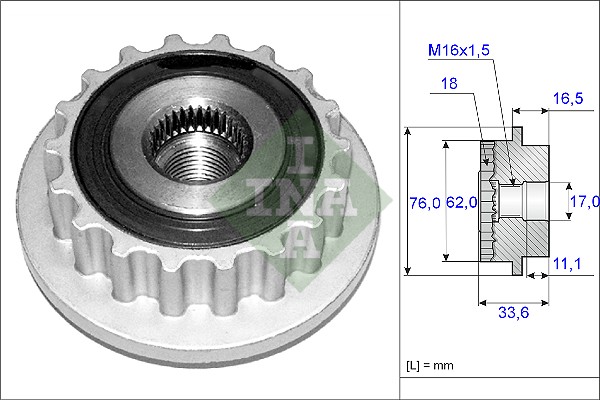 Alternator Freewheel Clutch  Art. 535011810