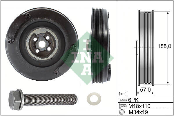 Belt Pulley Set, crankshaft (Front axle)  Art. 544000220