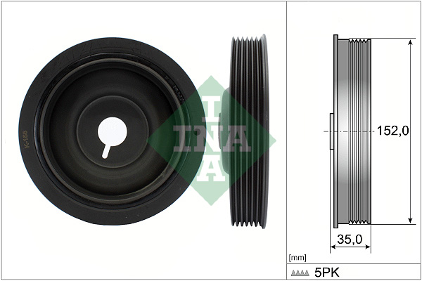 Belt Pulley, crankshaft (Rear axle, Transmission side, Wheel side)  Art. 544005410