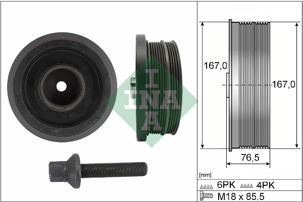 Belt Pulley Set, crankshaft (Engine side)  Art. 544008220