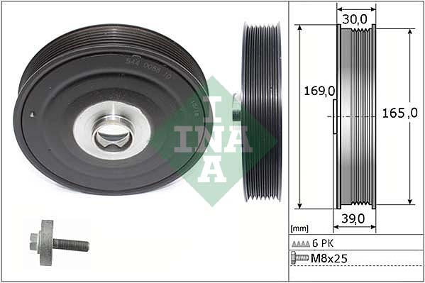 Belt Pulley Set, crankshaft (Pulley side)  Art. 544008820