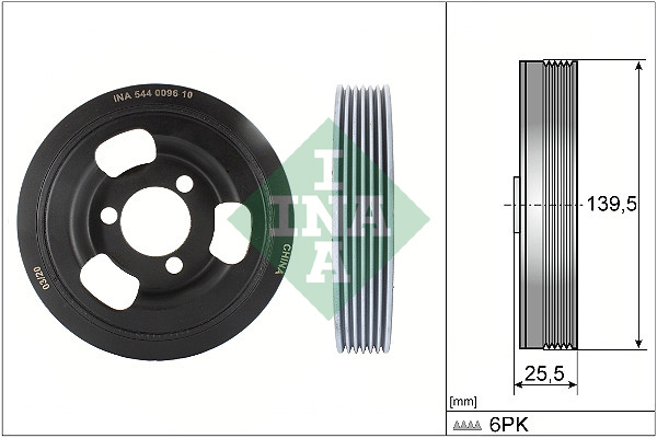 Belt Pulley, crankshaft (5)  Art. 544009610