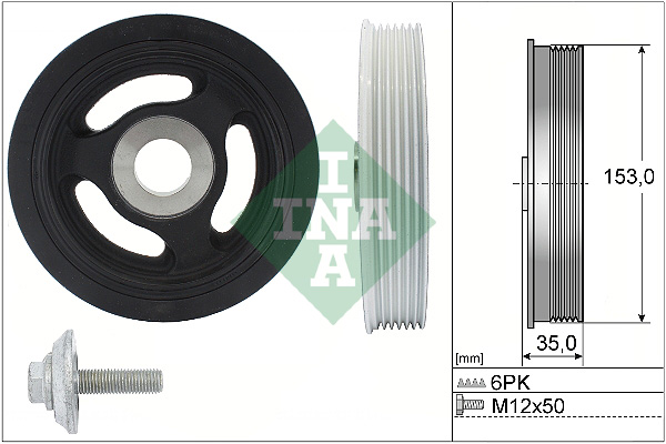 Belt Pulley Set, crankshaft (Engine side)  Art. 544010420