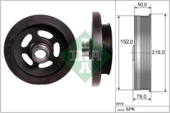 Belt Pulley, crankshaft (Forward, left)  Art. 544011110