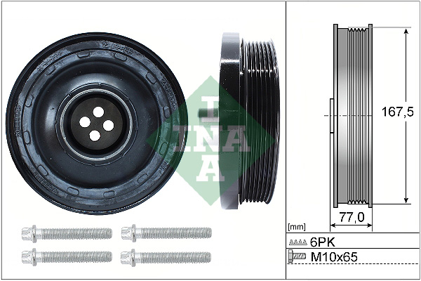 Belt Pulley Set, crankshaft (10)  Art. 544013720