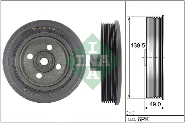 Belt Pulley, crankshaft (Front axle)  Art. 544013910