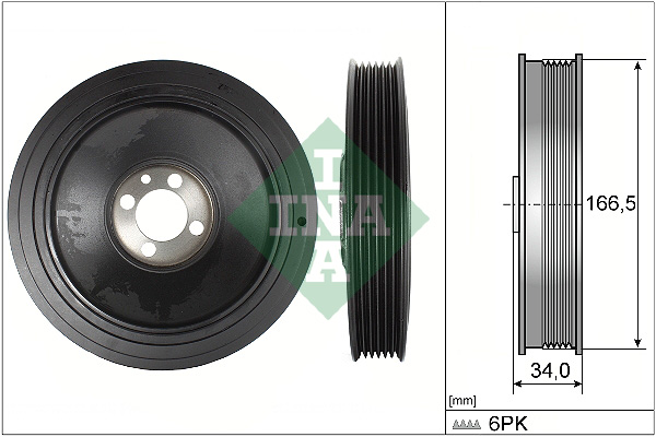 Belt Pulley, crankshaft (front axle both sides)  Art. 544015010