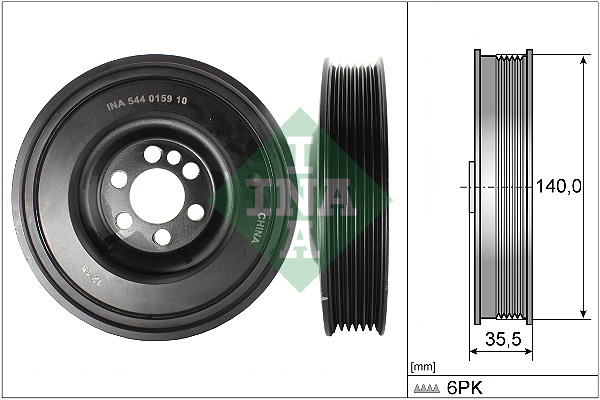 Belt Pulley, crankshaft (Front axle)  Art. 544015910