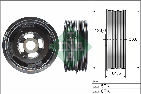 Belt Pulley, crankshaft (front axle both sides)  Art. 544016710