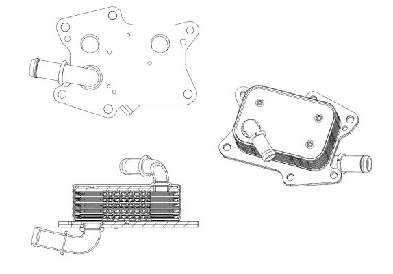 Oil Cooler, engine oil  Art. 31830