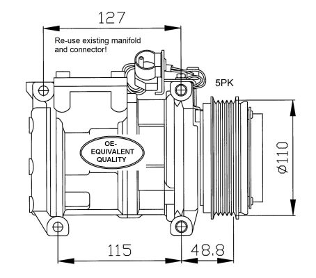 Compressor, air conditioning  Art. 32048