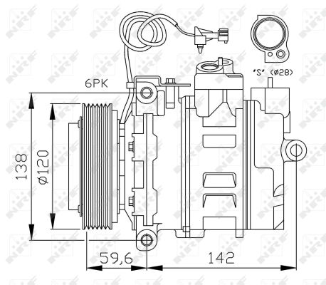 Compressor, air conditioning  Art. 32377