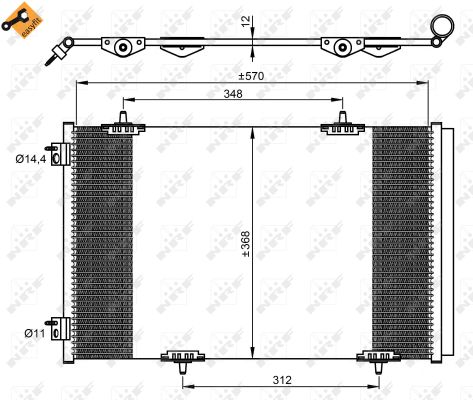 Condenser, air conditioning  Art. 350066