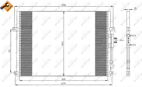 Condenser, air conditioning  Art. 35275