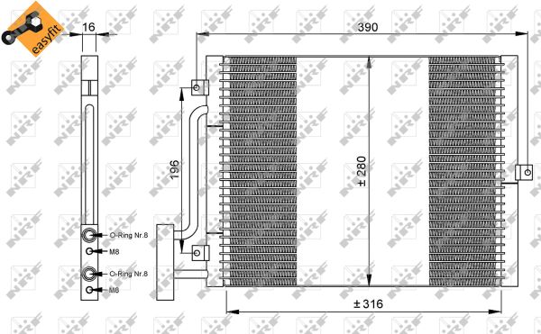 Condenser, air conditioning  Art. 35307