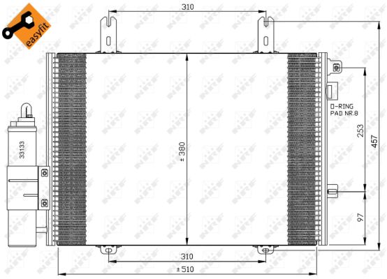 Condenser, air conditioning  Art. 35353