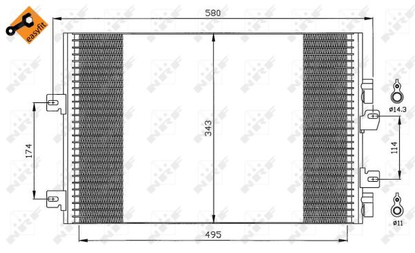 Condenser, air conditioning  Art. 35543