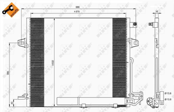 Condenser, air conditioning  Art. 35618