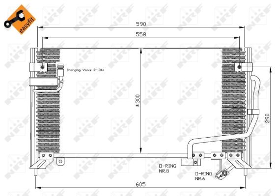 Condenser, air conditioning  Art. 35650