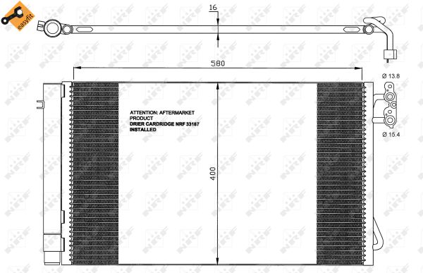 Condenser, air conditioning  Art. 35743